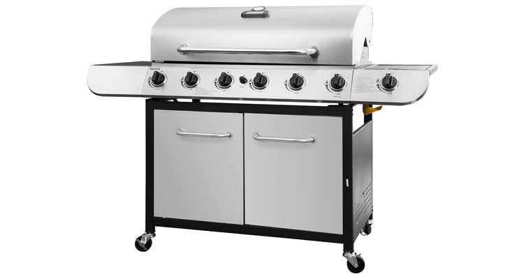 Royal Gourmet Classic Stainless Steel 6-Burner Cabinet Gas Grill