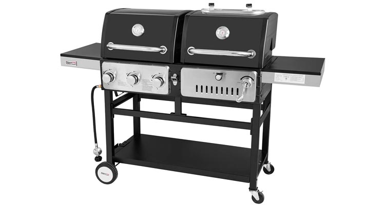 Royal Gourmet Dual 3-Burner Gas and Charcoal Grill Combo