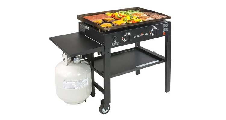 Blackstone 28 inch Outdoor Flat Top Gas Grill Griddle Station - 2-burner