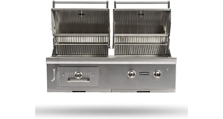 Coyote 50-Inch Built-in Natural Gas/Charcoal Dual Fuel Hybrid Grill