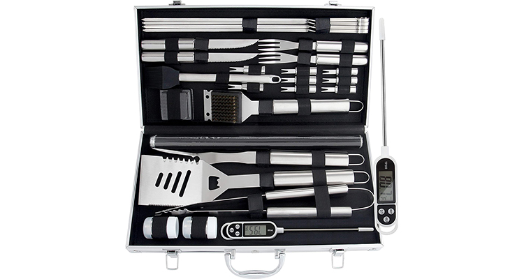 ROMANTICIST 28-Piece BBQ Accessories Set with Thermometer