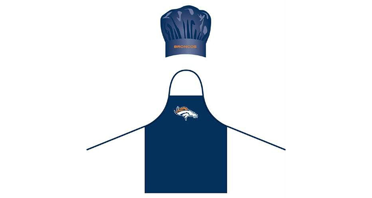 NFL Denver Broncos BBQ Apron and Chef Hat
