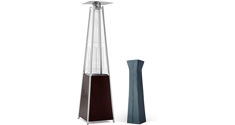 PAMAPIC Glass Tube Pyramid Outdoor Tower Heater