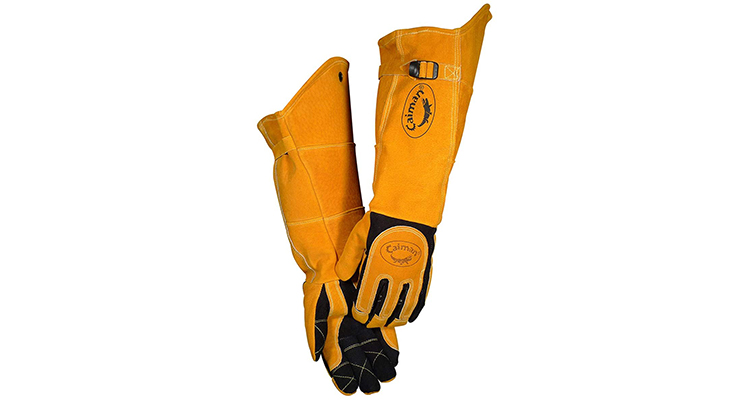 Caiman Genuine American Deerskin Grilling Gloves