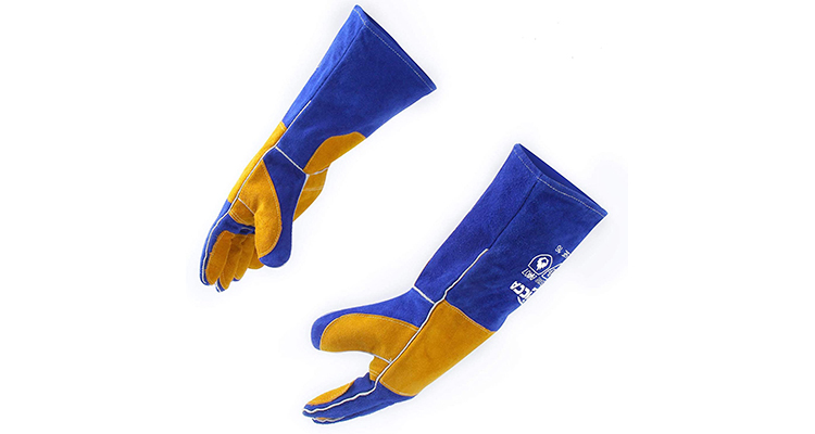 RAPICCA Extra-Long Leather BBQ Gloves