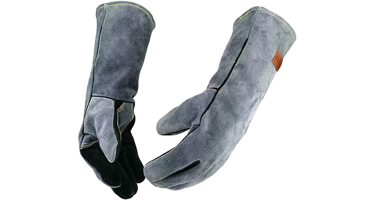 WZQH Heat Resistant Leather Grill Gloves