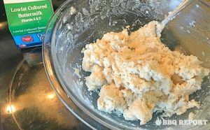 Biscuit dough with buttermilk