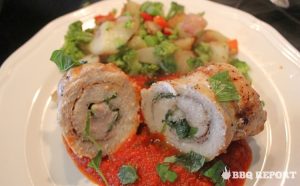 Chicken Involtini with Red Potatoes and Peppers